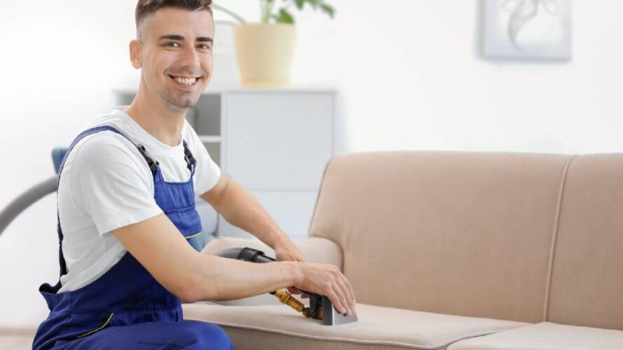 Three commands for sofa upholstery cleaning